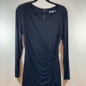 People Line Frank Black Wrap Dress M